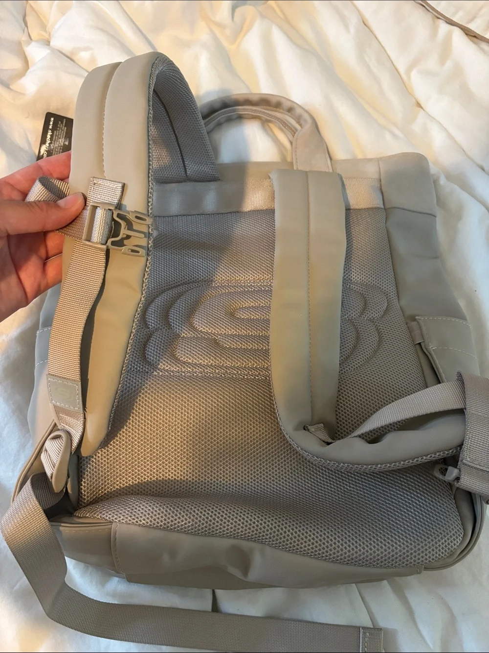 Skechers Neutral Beige Convertible Tote Backpack